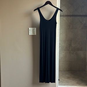 Rib Tank Dress in Black